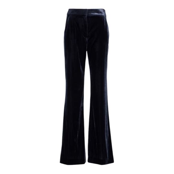 Veronica Beard Pants Lebone wide leg velvet navy size 0 - Picture 1 of 7